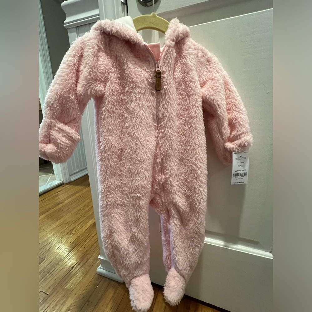 NWT- Carters baby girl Sherpa zip up 9 months